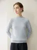 Nueva colección de otoño e invierno: Suéter grueso 100% cachemira pura para mujer, con cuello semi-alto, estampado de orquídeas, mangas largas y diseño de jersey, perfecto como capa base.