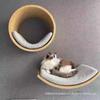 Madeira Maciça Pendurado na Parede Cápsula Espacial Cama para Gato Plataforma de Pulo de Madeira para Gato Combinação de Parede para Gatos Estrutura de Escalada para Gatos Brinquedo para Pet Rede para Gatos
