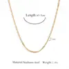 Corrente de caixa de aço inoxidável corrente ondulada de água feminina ouro e aço bicolor opcional 45 5cm pulseira DIY feita à mão corrente clavicular