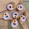 Resina de Liquidación Donut Simulación Comida Juguete Accesorios Hecho a Mano DIY Decoraciones para Funda de Teléfono Maceta Marco de Fotos Materiales de Decoración