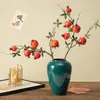 Flores artificiais, arranjos de flores falsas, decorações de flores de romã, galhos de caquizeiro, buquês de flores secas, flores decorativas para sala de estar, entrega por live streaming