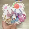Lindo Kit de Gomas para el Cabello para Niños, Bandas para el Cabello de Bebé que No Dañan el Cabello, Cuerdas para el Cabello de Dibujos Animados para Niñas, Anillos para el Cabello del Tamaño de un Pulgar, Dulces Anillos de Toalla
