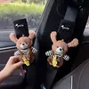 Almohadilla de hombro para cinturón de seguridad de oso lindo, protector creativo anti-estrangulamiento para cinturón de seguridad, accesorio interior de coche