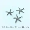 Acessórios DIY Prata Xizang Série Marinha Concha Estrela do Mar Cavalo-marinho Pulseira Colar Pingente Pingente Animal Biológico Liga