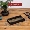 Sala de té de madera maciza Almacenamiento Bandeja de té Rectangular Salón de belleza Bandeja para platos Retro de madera tailandesa Bandeja para tazas de té de bambú tailandés