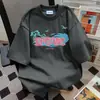 Camiseta Chic Fresca Estilo Japonês com Estampa de Letras de Manga Curta e Design Único, Casual de Caimento Solto, Peça para Casal, Tendência