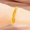 Popular Transfronterizo Chapado en Oro de 24 Quilates Color Oro Imitación Doble Botón Pulsera de Jefe Color Dorado Arena Retro Conservación del Color Joyería Dominante para Hombre
