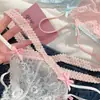 Onda dos Sonhos~Calcinhas de Renda Sexy Estilo Francês para Mulheres, Design Vazado, Puro Desejo, Amarração Cruzada, Forro 100% Algodão, Calcinhas Femininas