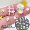Decorações de Arte de Unha Mini Flor Plumeria Atacado Flor de Cinco Pétalas 3D Decoração de Unha Usável DIY Pedras Strass de Resina