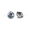 Pendientes de Aleación de Titanio F136 Estrella de Cinco Puntas Circonita Fondo Redondo Body Piercing de Titanio G23 Joyería Clavo de Labio Hueso de Oreja Rosca Interna