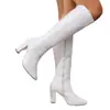 2025 Invierno Nuevas Botas de Montar de Caña Alta para Mujer, Botas de Moda de Tacón Grueso, Talla Grande Transfronteriza de Comercio Exterior