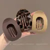 Pinza de garra de abulón vintage estilo francés para mujer, pinza para el pelo de pato de alta gama 2026, accesorio para el pelo de pinza recta para la nuca
