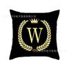 Suministro de ultramar AliExpress wish piel de melocotón poliéster Dorado estampado de letras inglesas funda de almohada decorativa para mirador