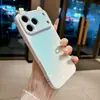 Adequado para Apple 18 PRO MAX, apresentando uma capa de celular fofa com orelhas de gato e design degradê, iPhone 17 com uma grande janela de visualização e uma capa protetora criativa para iPhone 16