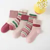 Calcetines de Invierno Gruesos de Algodón Peinado con Diseño de Ratón de Seis Dedos para Niños y Niñas, Calcetines Largos Cálidos de Algodón con Dibujos, Calcetines para Estudiantes