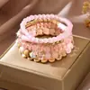 Pulsera Nueva de Cristal Bohemia, Pulsera de Cuentas Multicapa, Pulsera Elástica, Joyería Europea y Americana al por Mayor