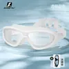 Gafas de Natación Transparentes con Marco Grande Electroplateado para Adultos Gafas de Buceo Impermeables Antivaho de Alta Definición Gafas de Buceo 9100