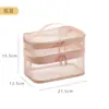Bolsa de cosméticos de malla gran capacidad bolsa de almacenamiento de maquillaje artículos de tocador bolsa de almacenamiento de viaje portátil logo impreso