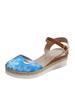Comercio Exterior Transfronterizo Talla Grande Baotou Sandalias Vacías Sandalias de Cuña para Mujer Ligeras de Cuerda de Cáñamo con Hebilla Sandalias de Mujer de Suela Gruesa Sandalias de Mujer