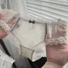 Delicados Movimientos de Baile Encaje de Malla Romántico Francés Transpirable Elástico Ropa Interior con una Atmósfera de Deseo Suave y Puro y Entrepierna de Proteína de Seda