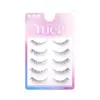 Cílios Postiços Personalizados Princesa da Lua Gm10 Par de Cílios Simulados Naturais Hastes Transparentes Cílios Postiços Preguiçosos