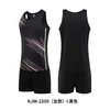 Traje de Treino de Atletismo Masculino Estampa de Fonte Uniforme de Equipe de Competição Teste Colete de Sprint Roupa Esportiva Traje de Corrida de Maratona Feminino