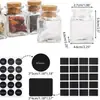 Spot Amazon Se Especializa en Botellas para Especias, Frascos de Vidrio Transparente para Especias, Mini Botellas Cuadradas para Condimentos, Frascos para Especias con Tapa de Corcho