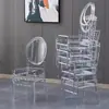 Silla de plástico transparente estilo bambú para banquetes de bodas de hotel, silla de banquete simple de acrílico cristalino Napoleón para exteriores