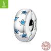 Prata charme quente s925 prata esterlina silicone posicionamento contas coleção figura chapeamento moda diy pulseira frisada acessórios