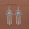 Pendientes de Borla para Turismo Yunnan Dali Lijiang Pendientes Largos Bohemia Distintivos Joyería con Colgante de Hoja para el Cabello