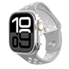 Adecuado para Apple Watch 9 10 S11 Correa de Silicona Bicolor Corte Diagonal Nike Pulsera de Muñeca con Cabezal Diagonal iWatch Ultra