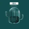Soporte para cepillos de dientes de cactus para el hogar, estante para cepillos de dientes sin perforaciones, soporte simple para cepillos de dientes eléctricos montado en la pared, estante de almacenamiento