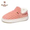 Sapatos de Algodão Estilo Ocidental Camelo Inverno Chinelos Femininos de Casa Algodão Transfronteiriço TEMU Tamanho Grande Sapatos Peludos de Pelúcia Versáteis Sapatos Quentes