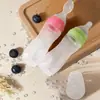 Alimentador de Suplemento Alimentar de Silicone para Bebês e Crianças Pequenas, Mamadeira Tipo Squeeze para Cereal de Arroz, Ventosa, Colher Macia Anti-Queda, Mamadeira Tudo-em-Um