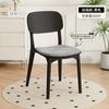 Mesa y Sillas de Comedor Domésticas Engrosadas para Apartamentos de Alquiler, Taburetes con Respaldo Estilo Nórdico Simple, Sillas de Restaurante Comerciales, Sillas de Comedor de Plástico