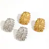 Pendientes de Acero Inoxidable con Forma de Fuegos Artificiales Estilo Ins Diseño de Nicho para Mujer Pendientes de Acero de Titanio Electrochapado al Vacío en Oro de 18K No se Desvanecen
