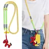 Mini Muñeco de Caballo Rojo Lanyard para Teléfono DIY Cadena para Funda de Teléfono Correa Cruzada Antirrobo Antiperdida