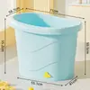 Bañera de plástico para niños para baño, tina para bañar bebés, tina engrosada para remojar bebés, bañera grande para niños con asiento