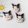 Accesorios de resina de dibujos animados brillantes funda para teléfono cargador accesorios transparentes para bricolaje joyería negra hecha a mano kulomi