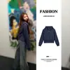 Moletom Azul Marinho para Mulheres, Novo Estilo 2026, Jaqueta Curta com Zíper, Com Capuz, Corte Justo, Ajuste na Cintura, Roupa de Primavera, Absolutamente Deslumbrante e Muito Atraente