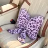 Reposacabezas y soporte lumbar para coche transfronterizo, diseño de felpa con estampado de leopardo, almohada cómoda para el cuello para uso en coche, cojín de soporte lumbar para coche apto para invierno