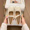 Sapatilhas Francesas Chuyuji de Salto Grosso para Aumentar a Altura para Mulheres, Novo Modelo de Verão 2026, Lindos Sapatos Mary Jane com Laço
