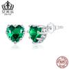 Pendientes Ivor de plata de ley S925 con piedra de nacimiento de diciembre y circonitas en forma de corazón chapadas en platino.