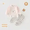 Sudadera linda para niñas, nuevo estilo primavera y otoño, top para bebé niña, cuello redondo, ropa infantil casual, Ropa infantil Anyang