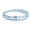 Nuevo Pulsera de Lapislázuli Estilo Chino para Mujer Azul Hidratante Atracción de Riqueza Pulsera de Cristal Blanco Natural Perla Regalo para Novia Mejor Amiga