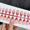Coleção de Pontas de Unha Formato Amêndoa Estilo Francês Tamanho Único, Unhas Postiças Estilo Francês, Pontas de Unha Tamanho Único, Unhas Postiças Brancas Puras Realçadoras