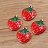 Accesorios de joyería de aleación DIY dije de gota de aceite dorado KC 12 colgantes de fruta plátano manzana piña sandía