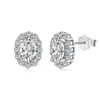 Pendientes de Plata de Ley S925 de Fábrica para Mujer, Moda Europea y Americana, Lujo Ligero, Gama Alta, Pendientes Exquisitos Incrustados con Circonita, Joyería para Orejas