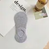 Calcetines de barco de corte bajo primavera y verano calcetines de algodón para mujer calcetines finos de agujero calcetines de malla invisibles moda simple color liso combinan con todo calcetines para aire acondicionado