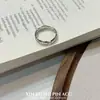 Anillo Hueco Retro Simple Diseño de Empalme de Cadena Anillo de Dedo Versátil Apilable Diario Estilo Fresco de Nicho